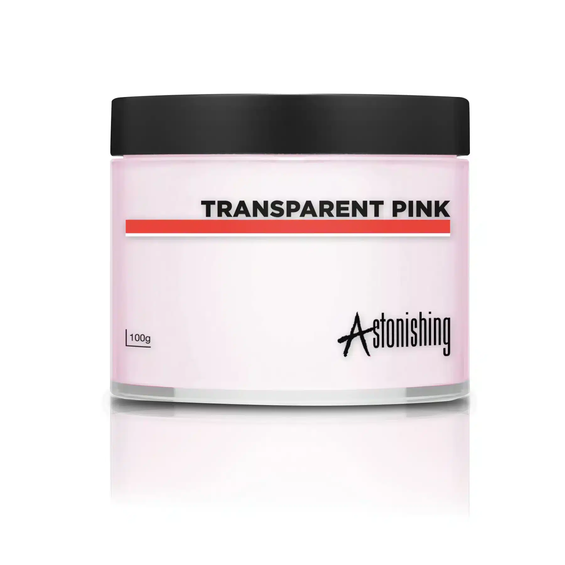 Astonishing Acrylic Powder Transparent Pink 100gr rosa Acrylpulver für einen natürlichen Look