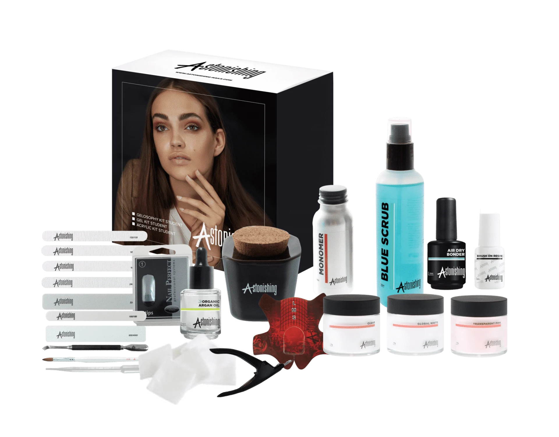 Astonishing Acrylic Student Kit mit allem, um die Acrylnageltechnik zu erlernen