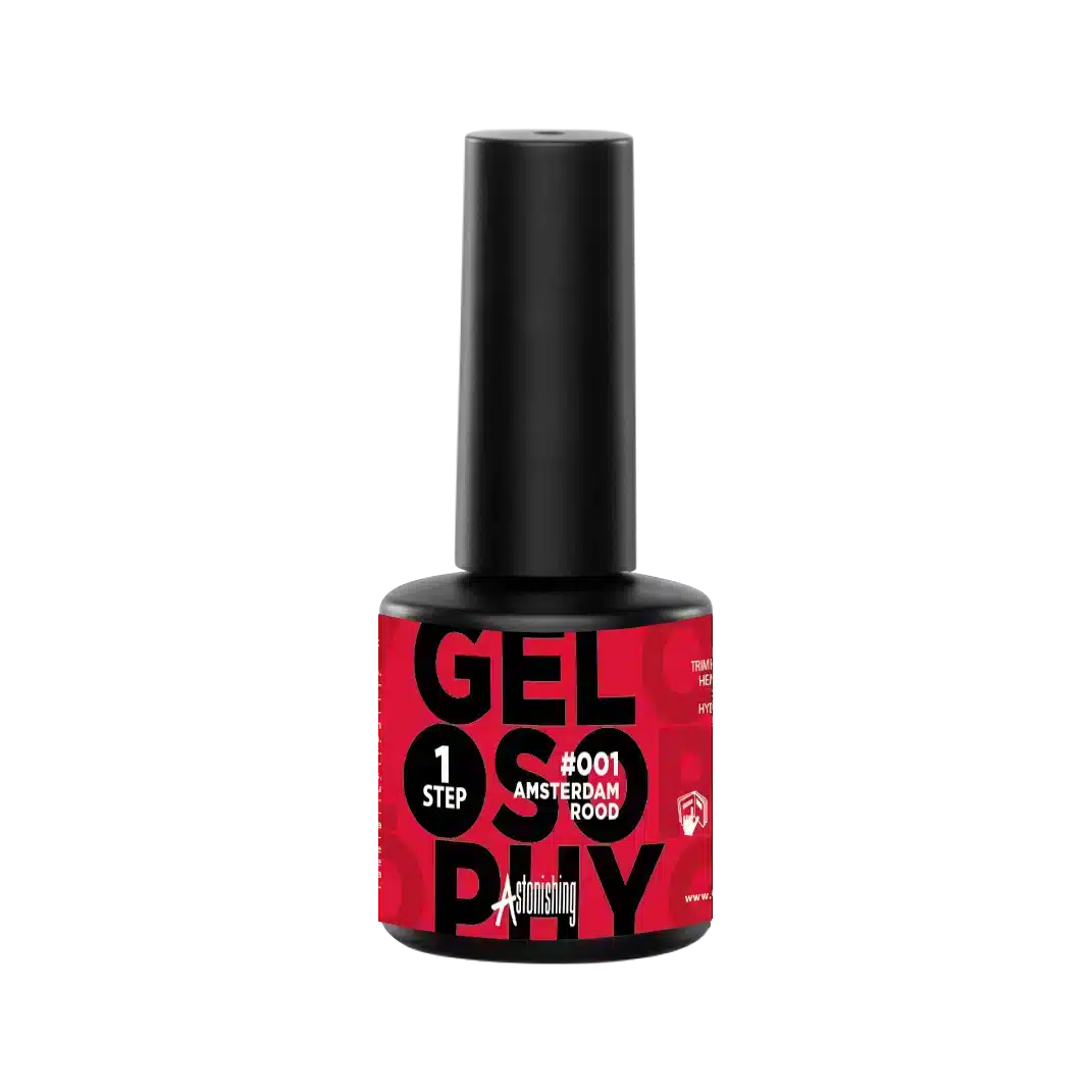 Astonishing Gelosophy 1-Step #001 Amsterdam Rood Gel-Nagellack im 7 ml Fläschchen