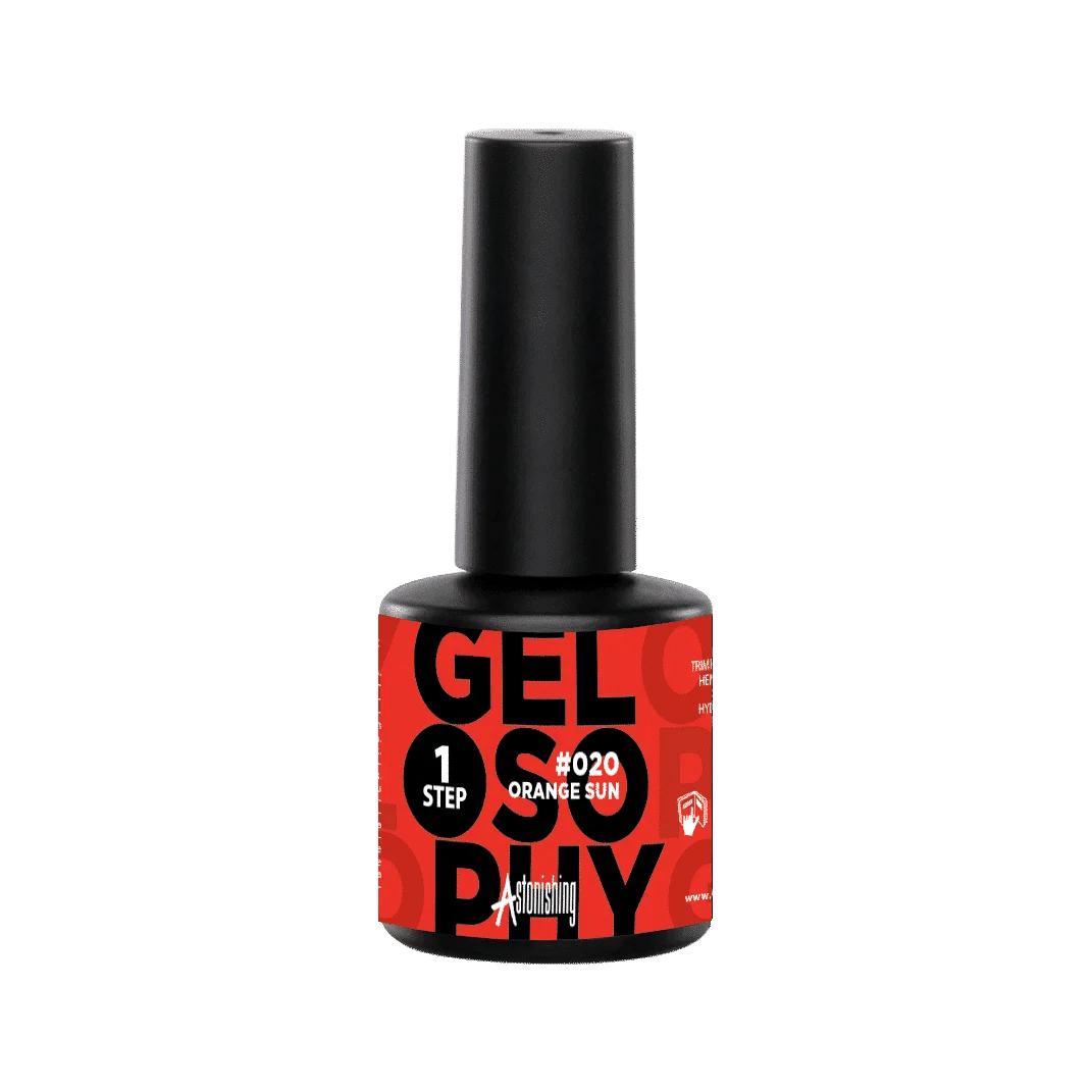 Astonishing Gelosophy 1-Step #020 Orange Sun Gellack in sonnigem Orange, Fläschchen mit 7 ml