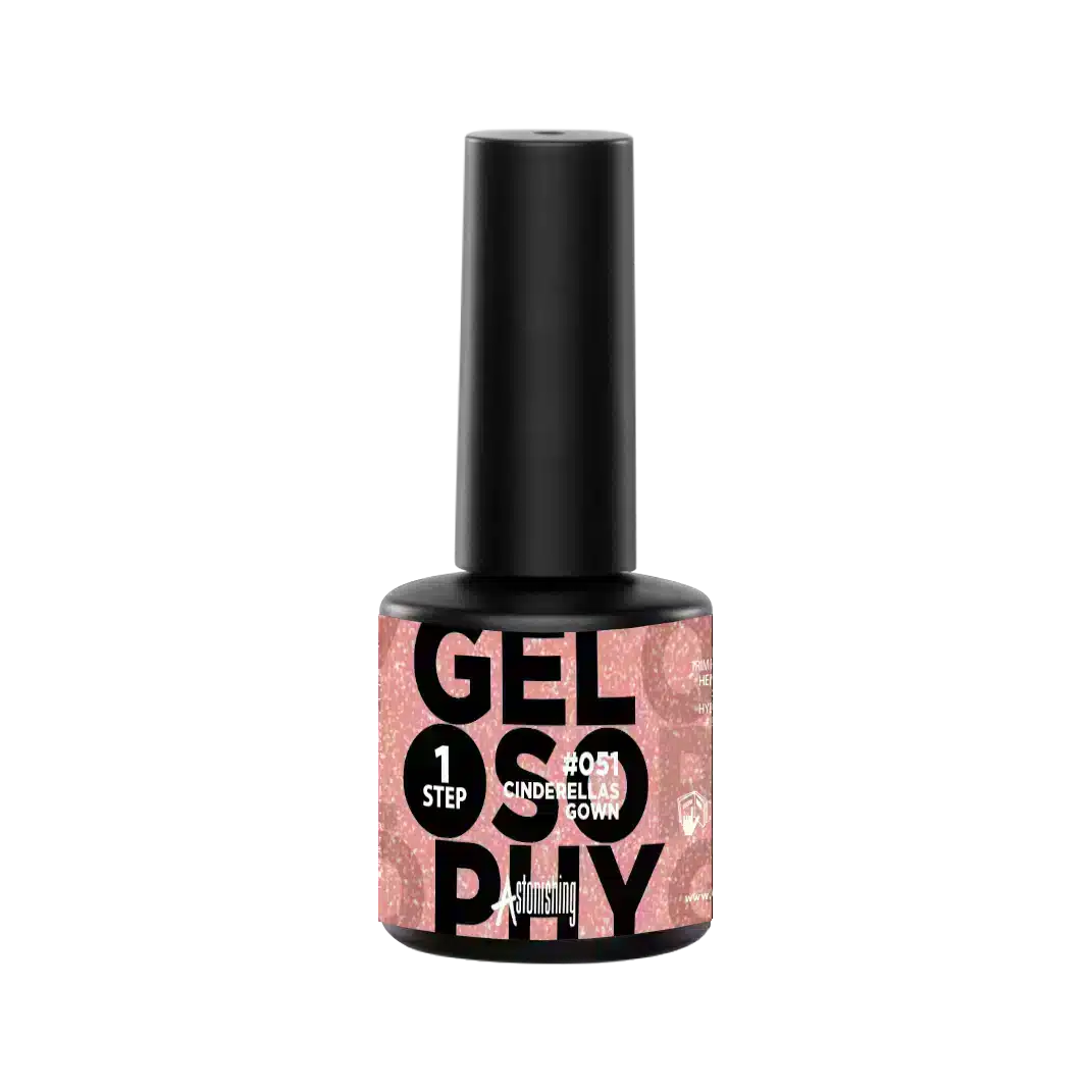 Astonishing Gelosophy 1-Step #051 Cinderellas Gown Gellack in sanft schimmerndem Ton, 7 ml