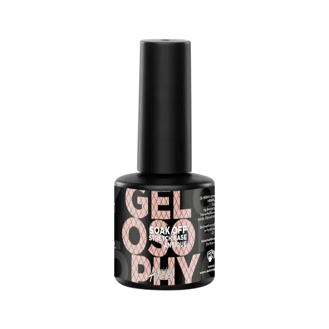 Astonishing Gelosophy Soak Off Stretch Base Antique, flexibles Basisgel im 7 ml Fläschchen