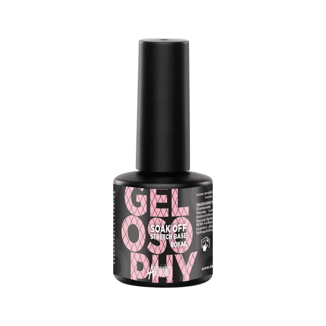 Astonishing Gelosophy Soak Off Stretch Base Royal, flexibles Basisgel im 7 ml Fläschchen