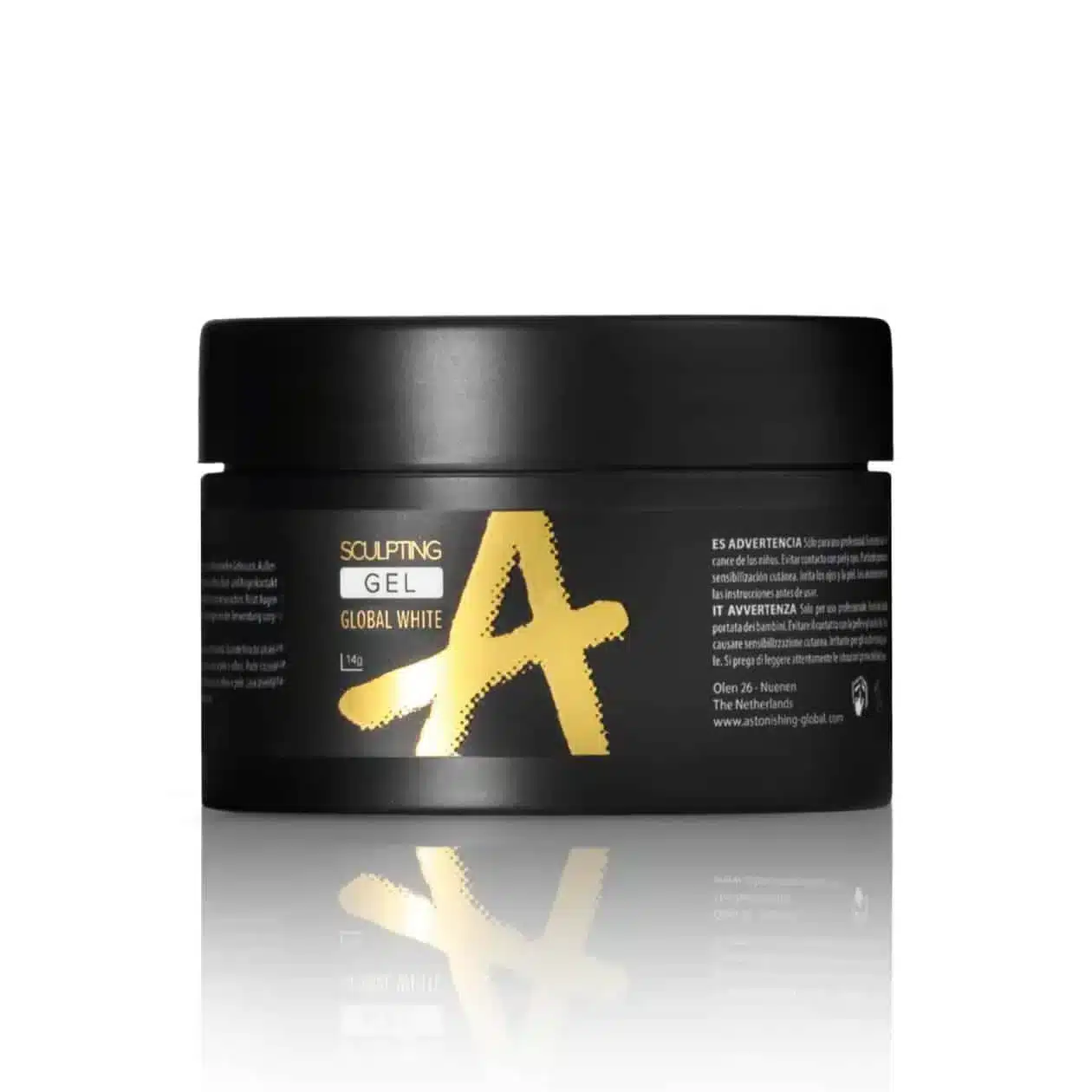 Astonishing Sculpting Gel Global White 14 gr, weißes Buildergel für einen klaren French-Look
