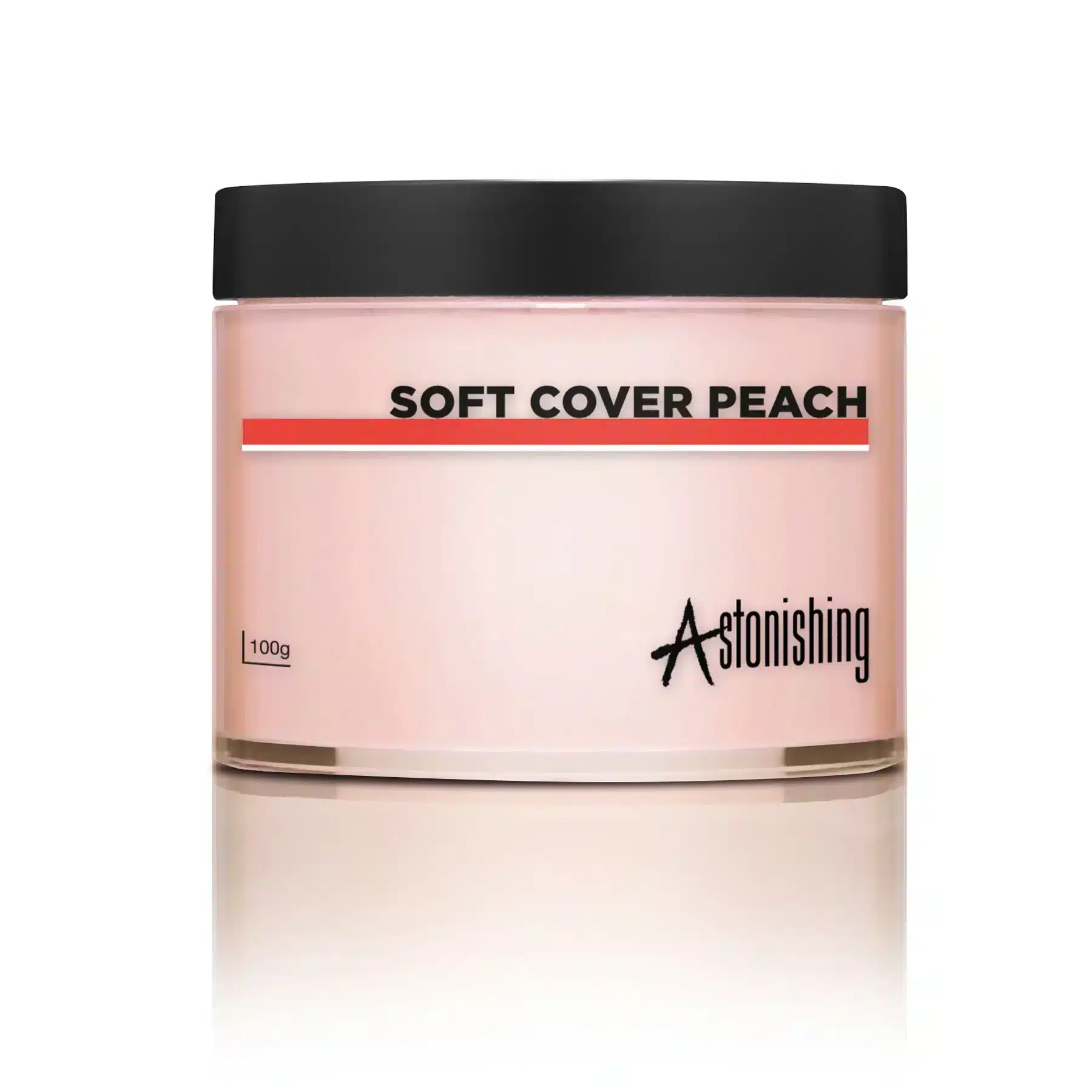 Astonishing Acrylic Powder Soft Cover Peach 100gr leicht deckendes pfirsichfarbenes Acrylpulver für Nägel