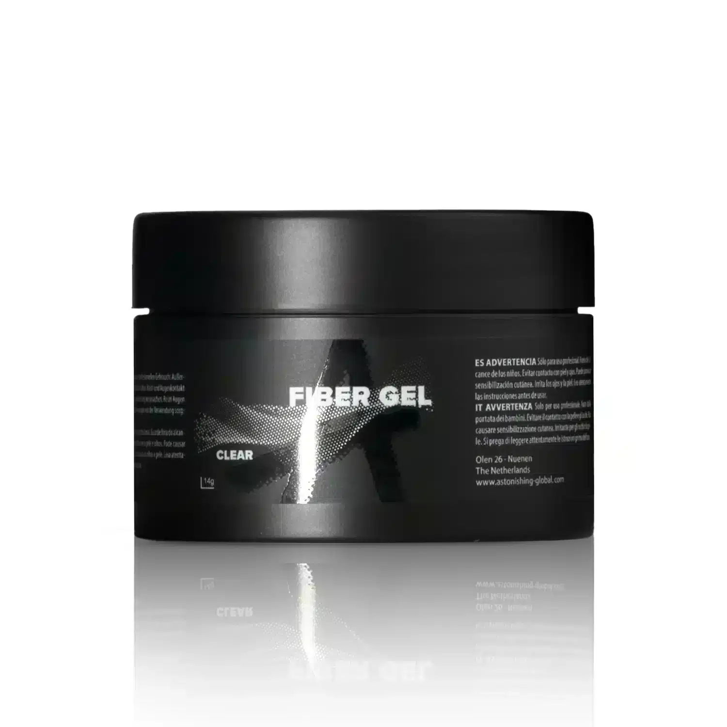 Astonishing Fiber Gel Clear 14 gr, transparentes Fibergel mit Fasern für extra starke Nägel