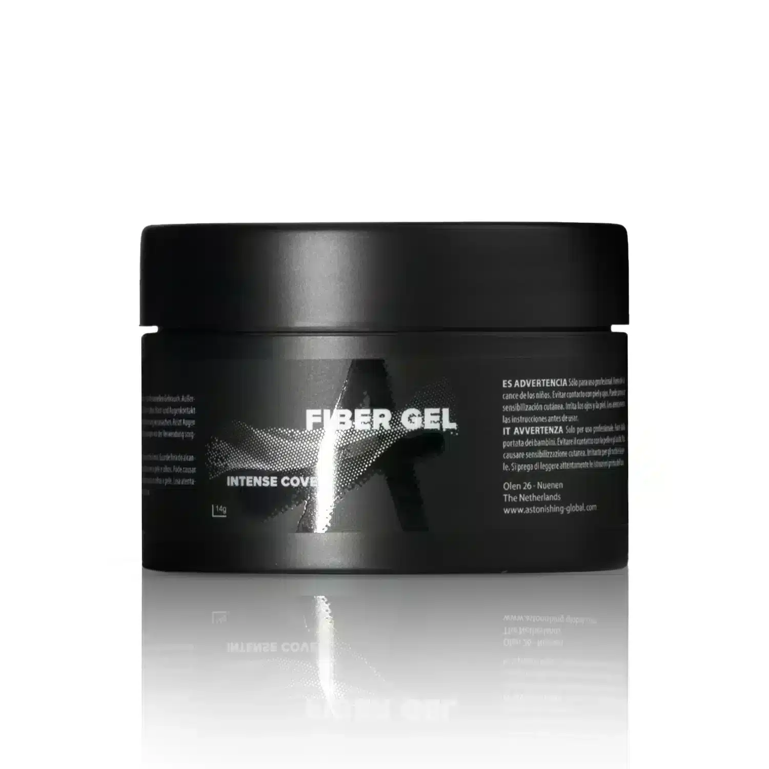 Astonishing Fiber Gel Intense Cover 14 gr, intensiv deckendes Fibergel für einen gleichmäßigen Nagelaufbau