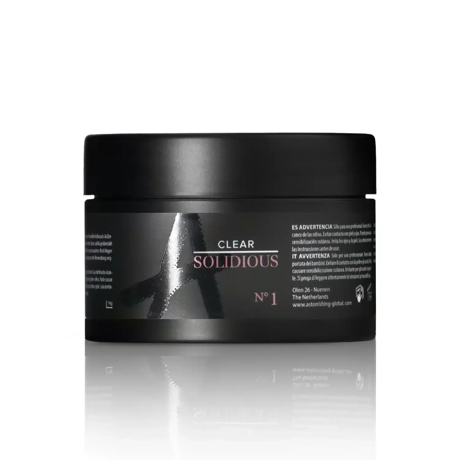 Astonishing Solidious Gel Global White 14gr, weißes Buildergel für French Maniküre
