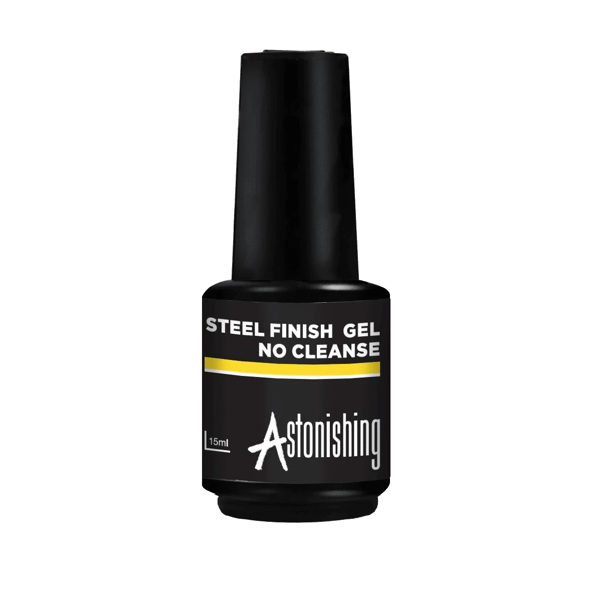 Astonishing Steel Finish Gel No Cleanse 15 ml, glänzendes Topgel ohne Schwitzschicht für das Finish