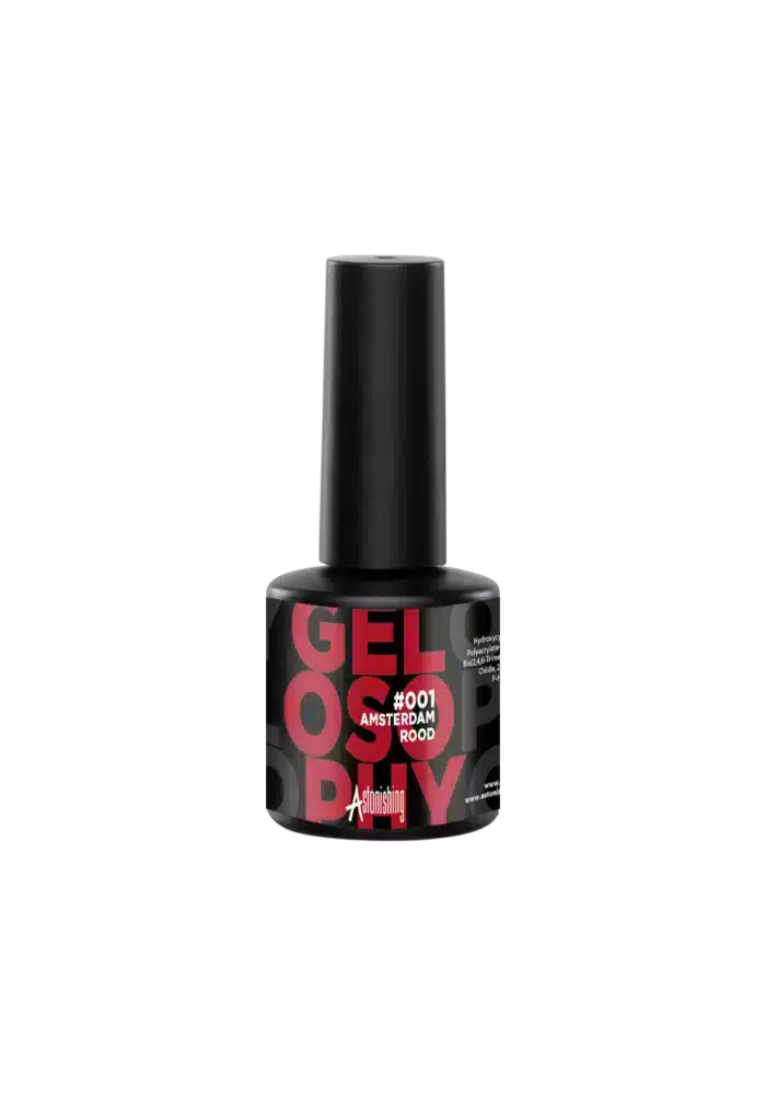 Astonishing Gelosophy #001 Amsterdam Rood 15 ml, roter Gellack für eine langanhaltende Maniküre