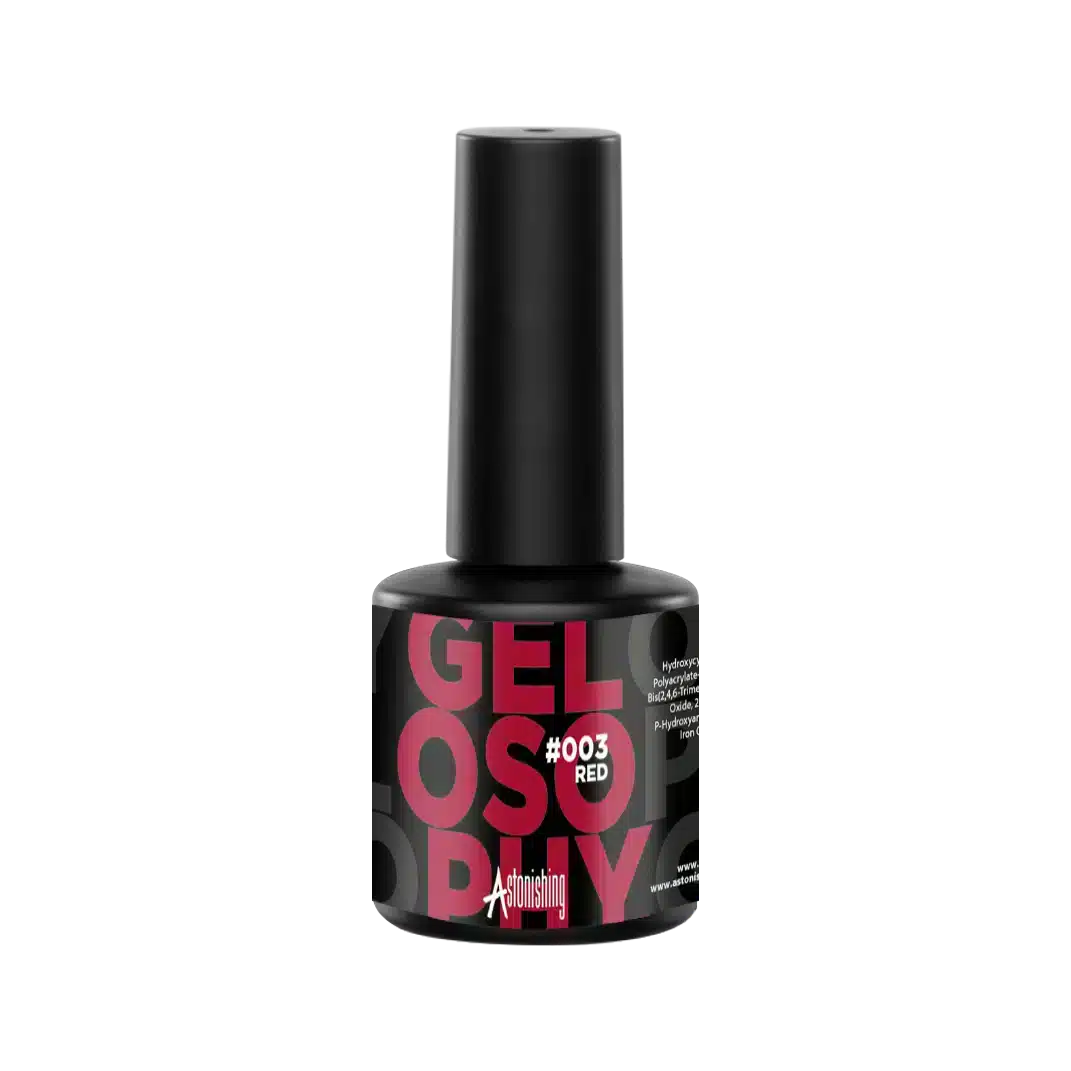 Astonishing Gelosophy #003 Red 15ml, klassischer roter Gellack für die Nägel