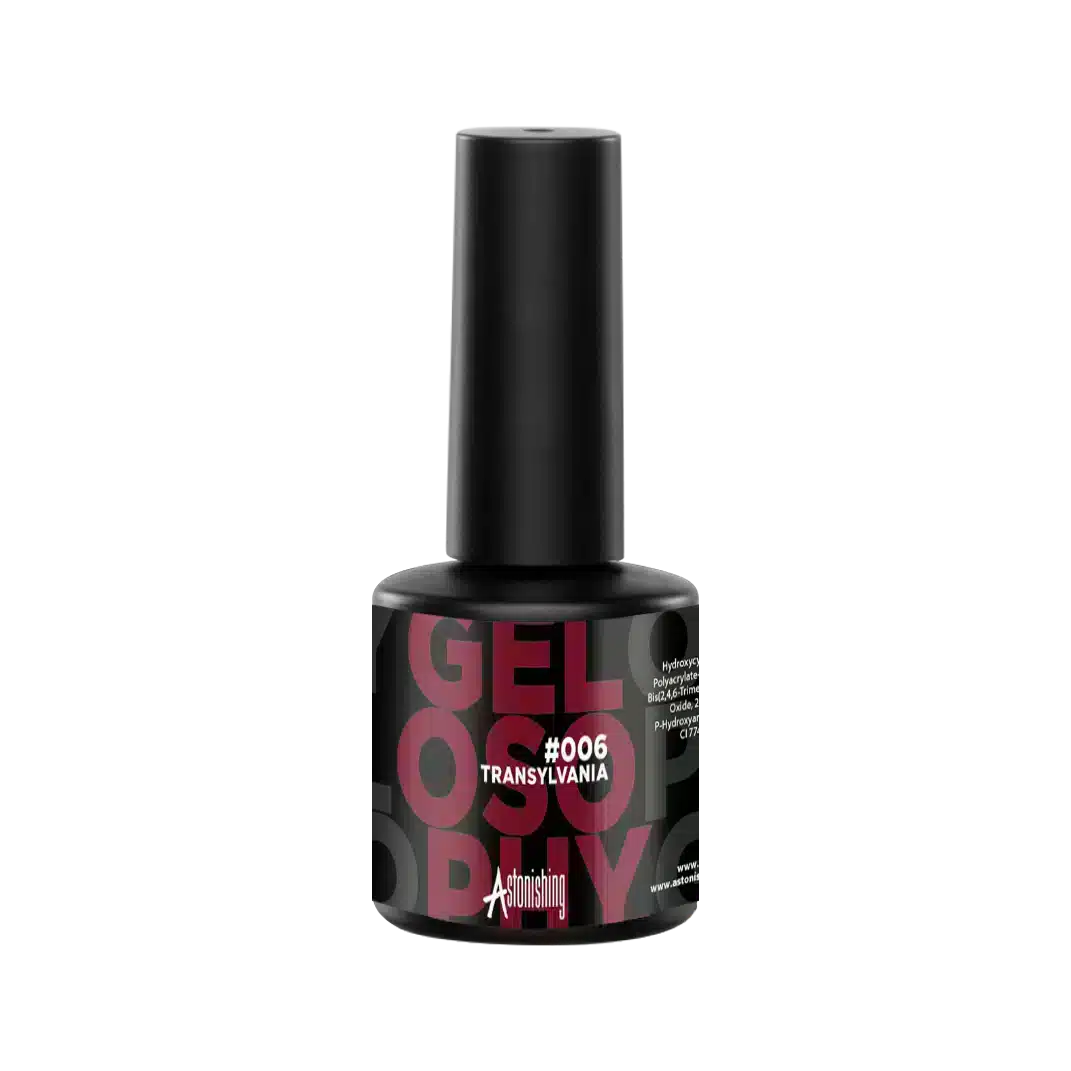 Astonishing Gelosophy #006 Transylvania 15ml, tiefdunkler Gellack für die Nägel