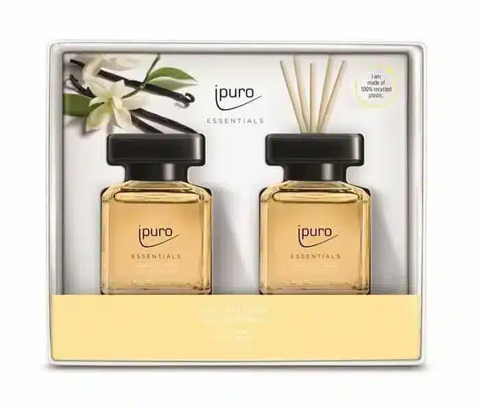Ipuro Essentials Soft Vanilla Duftstäbchen-Set mit 2x50 ml für sanften Vanilleduft zu Hause