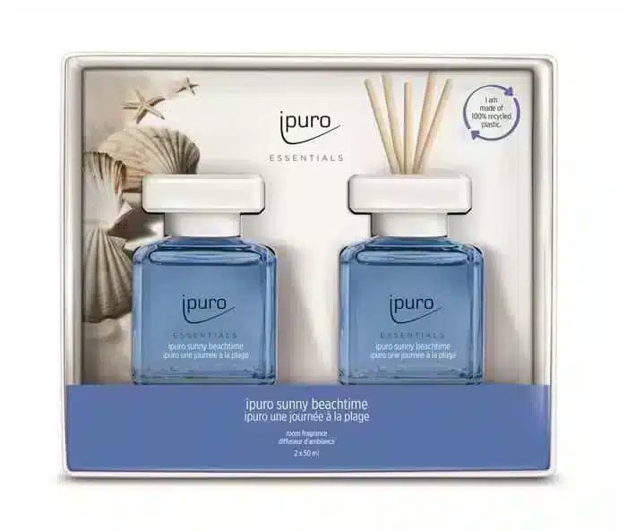 Ipuro Essentials Sunny Beachtime Duftstäbchen-Set mit 2x50 ml für sommerlichen Strandduft zu Hause