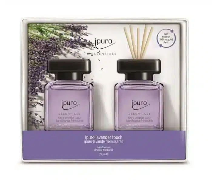 Ipuro Essentials Lavender Touch Duftstäbchen-Set mit 2x50 ml für beruhigenden Lavendelduft zu Hause