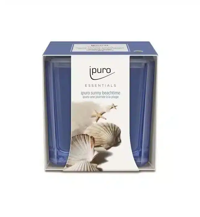 Ipuro Essentials Sunny Beachtime Duftkerze mit 125 g für sommerliche Strandstimmung zu Hause