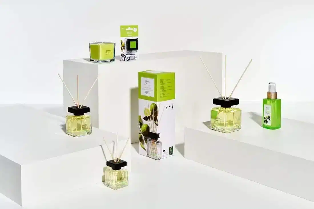ipuro Essentials Lime Light Kollektion in frischem Grün mit Duftstäbchen, Duftkerze, Raumspray und Autoduft