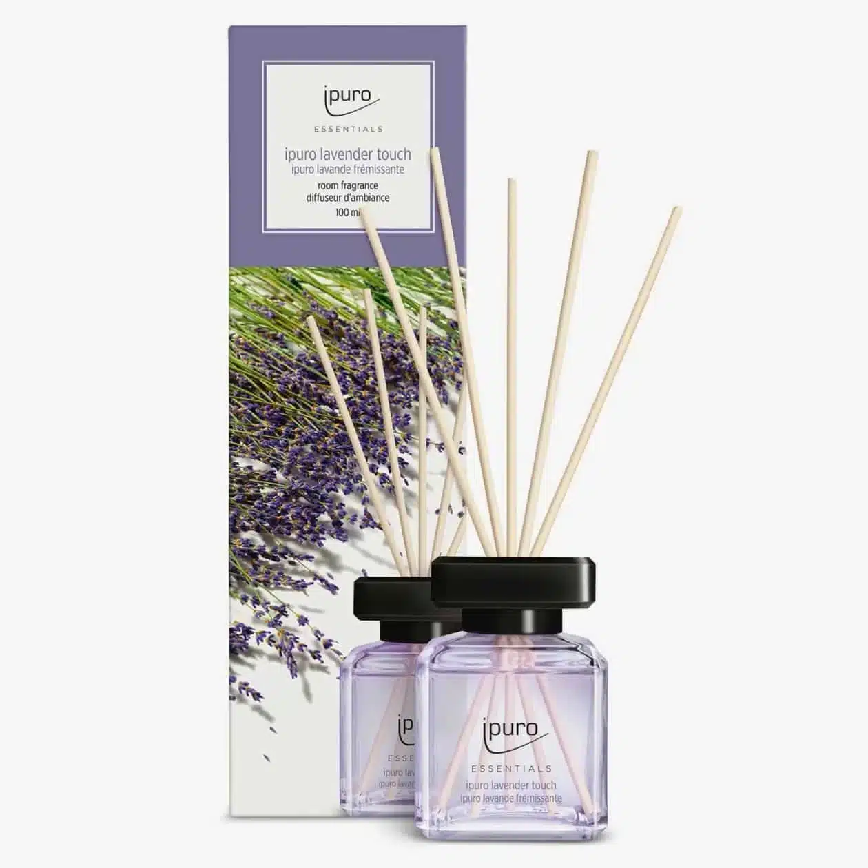 Ipuro Essentials Lavender Touch Duftstäbchen mit 200 ml für beruhigenden Lavendelduft zu Hause