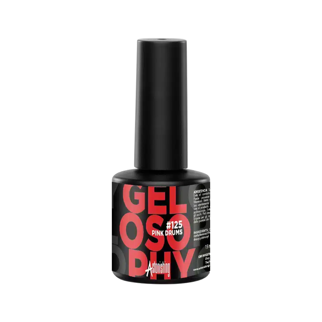 Astonishing Gelosophy #125 Pink Drums 15ml, rosa Gellack für eine fröhliche, langanhaltende Maniküre