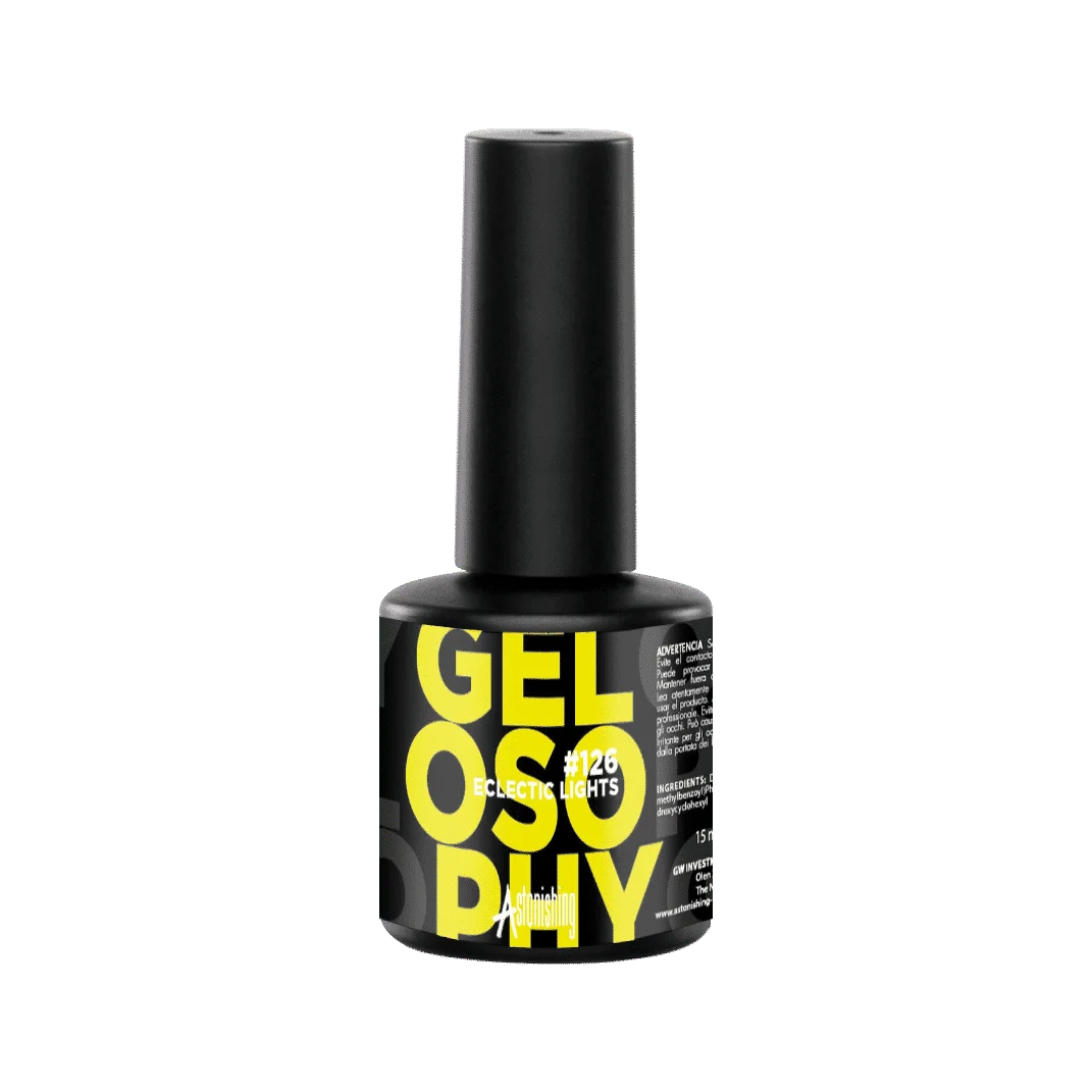 Astonishing Gelosophy #126 Eclectric Lights 15ml, glitzernder Gellack für eine festliche Maniküre