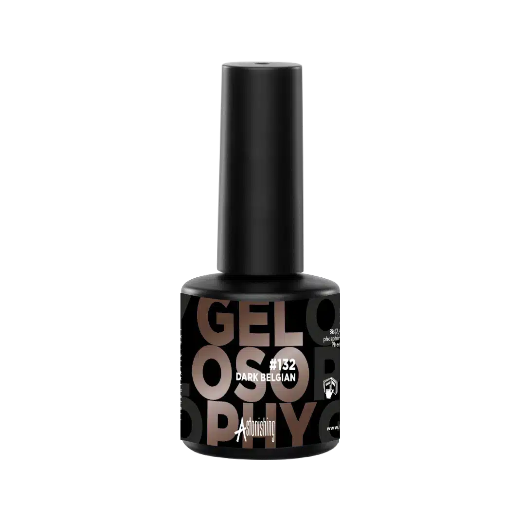Astonishing Gelosophy #132 Dark Belgian 15ml, dunkelbrauner Gellack für eine warme, langanhaltende Maniküre