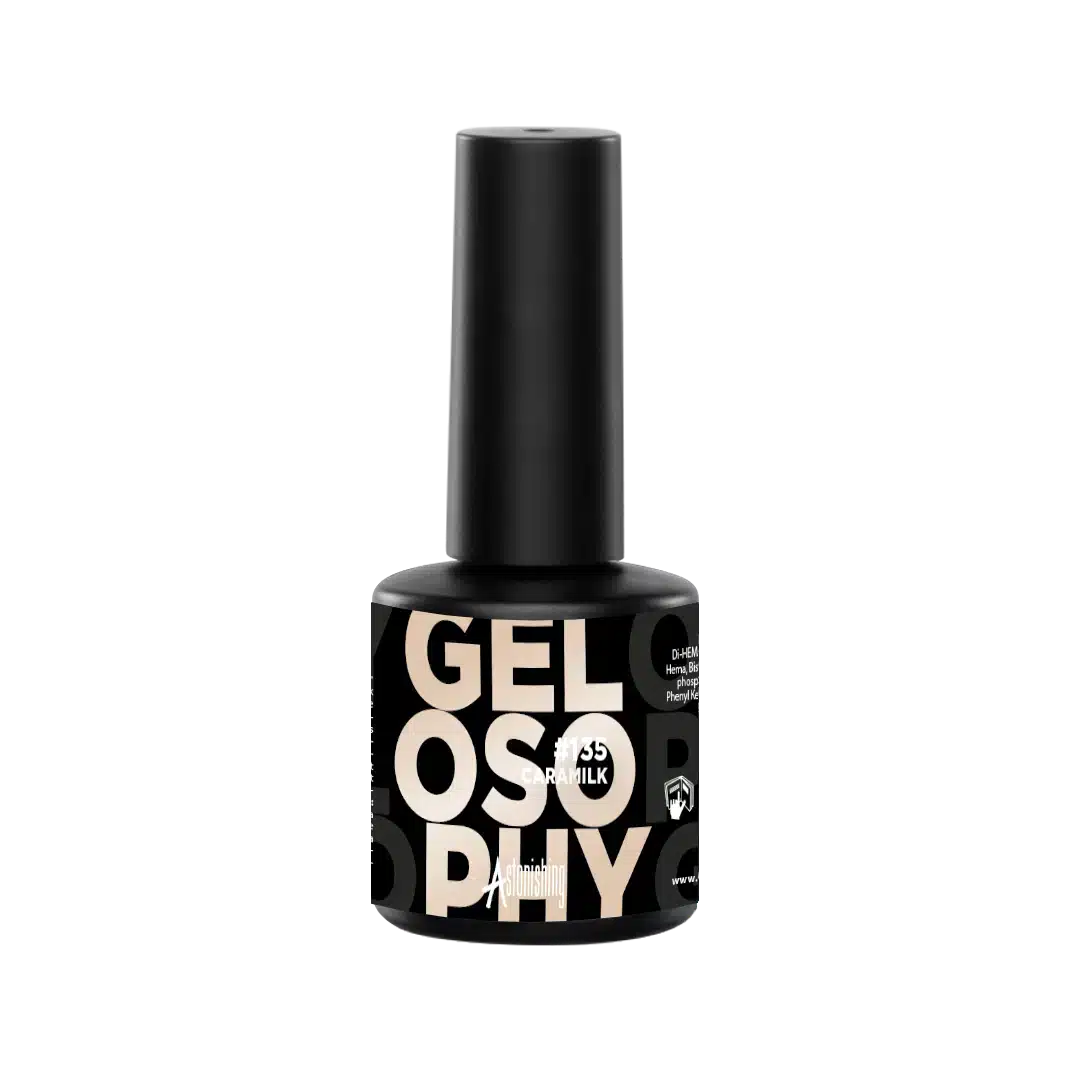 Astonishing Gelosophy #135 Caramilk Gellack im 15ml Fläschchen für einen warmen, glänzenden Nagellook