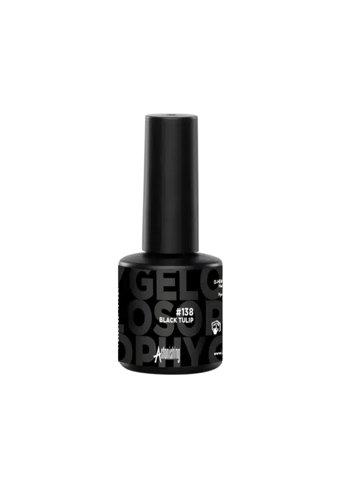 Astonishing Gelosophy #138 Black Tulip Gellack im 15ml Fläschchen für eine tiefe, dunkle Nagelfarbe