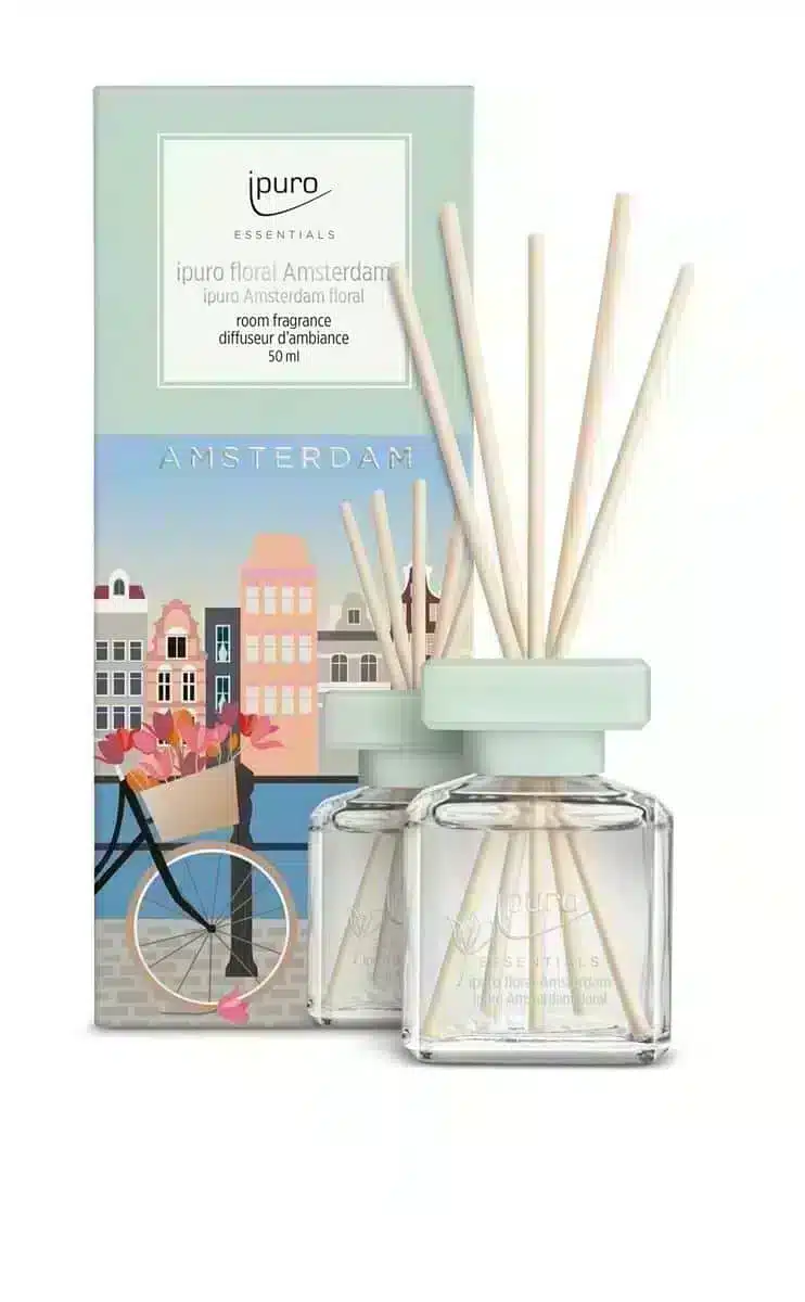 Essentials Duftdiffusor 100ml Floral Amsterdam mit blumigem Duft für eine frische Atmosphäre