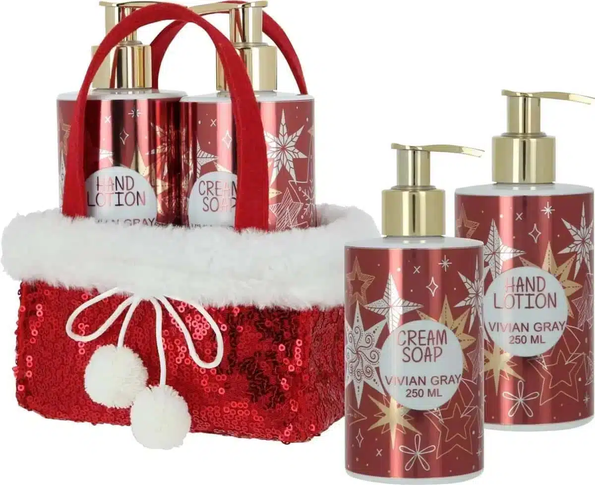 Red Glitters Set mit Cremeseife und Handlotion à 250 ml für gepflegte, glänzende Hände