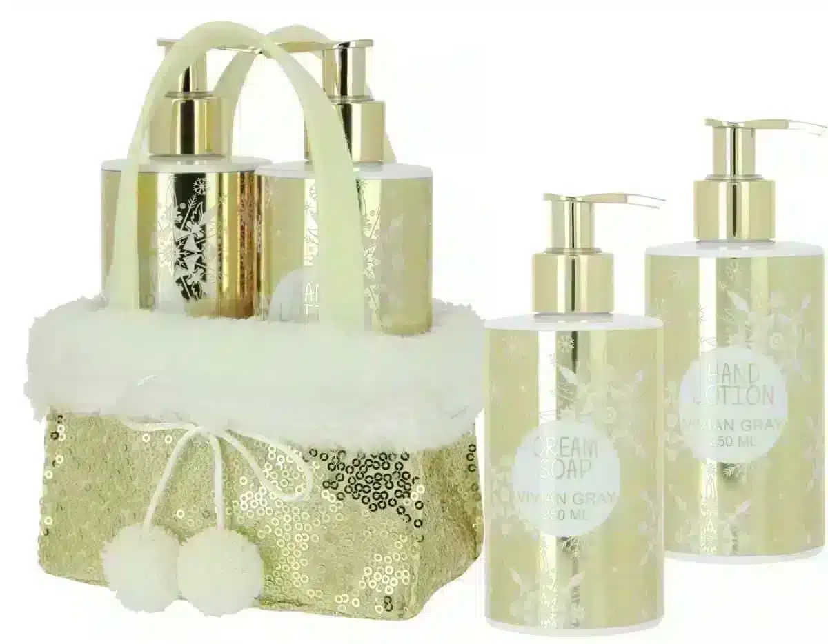Golden Glitters Set mit Cremeseife und Handlotion à 250 ml für einen gepflegten, glänzenden Look