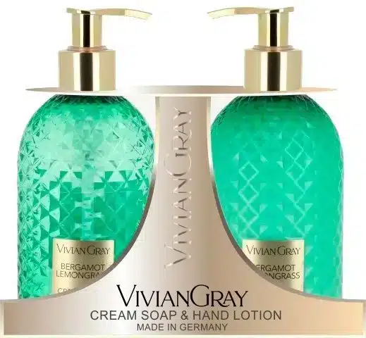 Gemstone Green Geschenkset mit Cremeseife und Handlotion, 2x300ml für zarte Hände