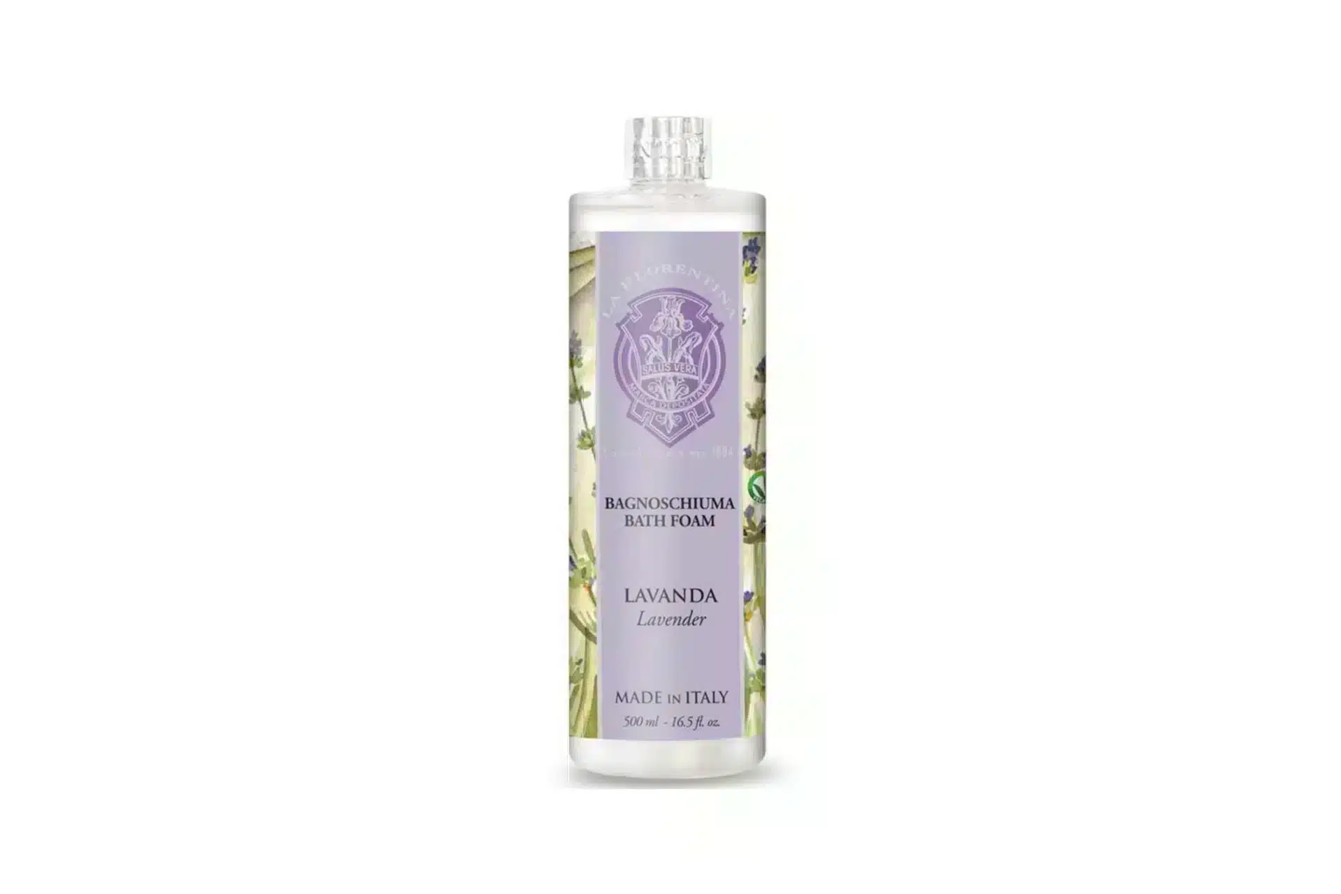 La Florentina Schaumbad Lavande - Lavendel, 500 ml, entspannendes Bad mit Lavendelduft
