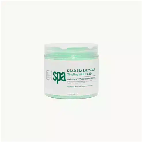 BCL Spa Dead Sea Salt Soak mit erfrischender Minze und CBD, Fußbadesalz 454gr