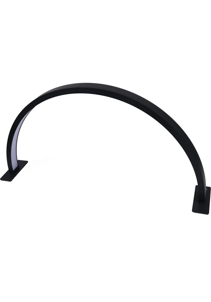 Half Moon LED Table Lamp in Schwarz, stimmungsvolle Tischlampe für den Maniküretisch