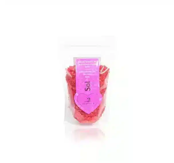 Bade- und Peelingsalz mit Rosenduft, 130gr für ein entspannendes und pflegendes Bad