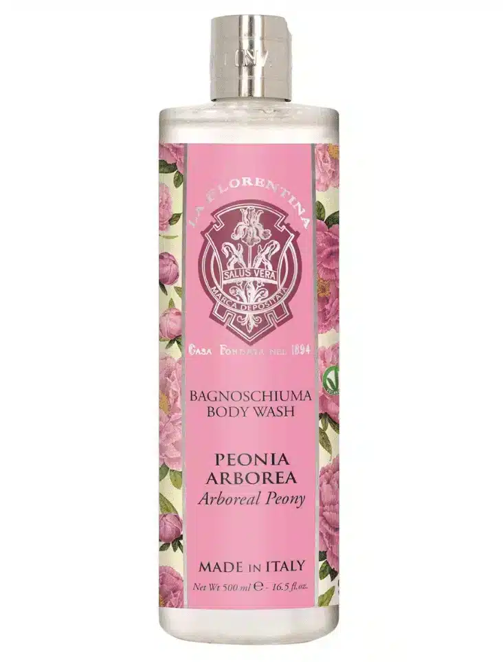 Body Wash und Schaumbad 500 ml Peony Arborea, pflegendes Bad mit blumigem Pfingstrosenduft