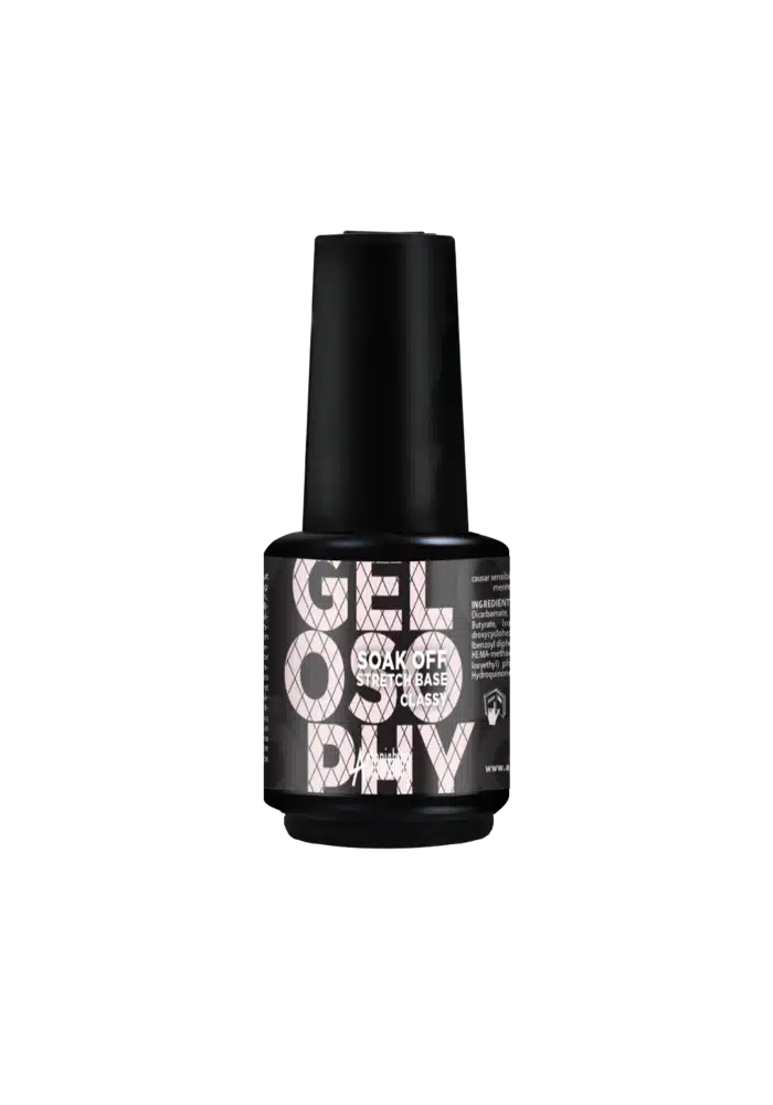 Astonishing Gelosophy Soak Off Stretch Base Classy Rubber Base in edlem Farbton, 15ml Fläschchen