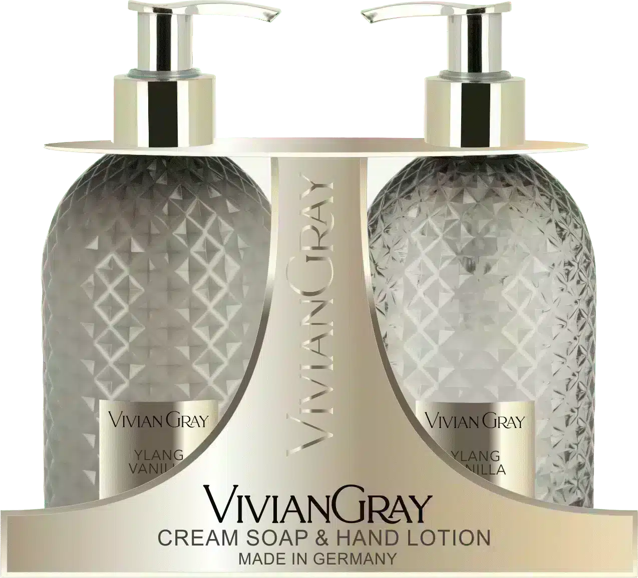 Gemstone Grey Geschenkset mit Cremeseife und Handlotion, 2x300ml für zarte Hände