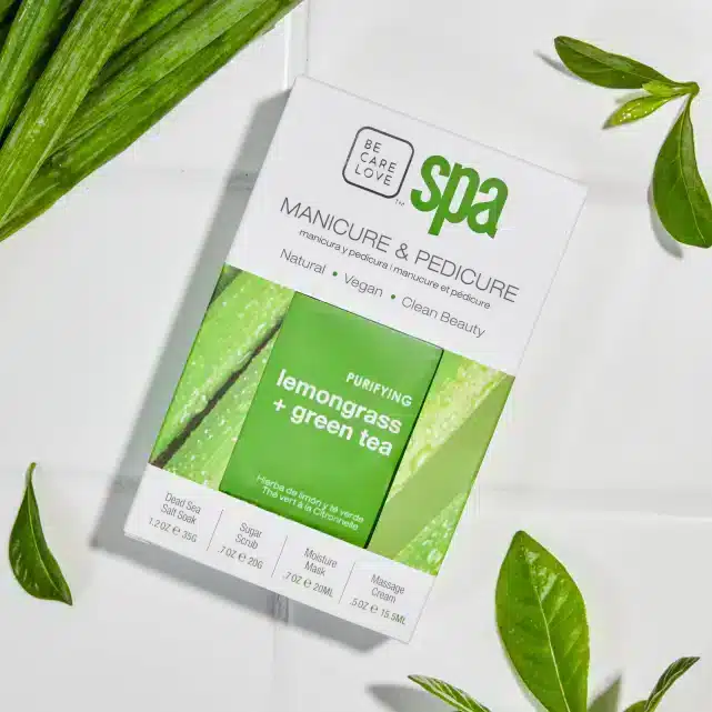 BCL Spa 4-Step Packette Box mit Lemongrass + Green Tea für eine komplette Pediküre-Behandlung