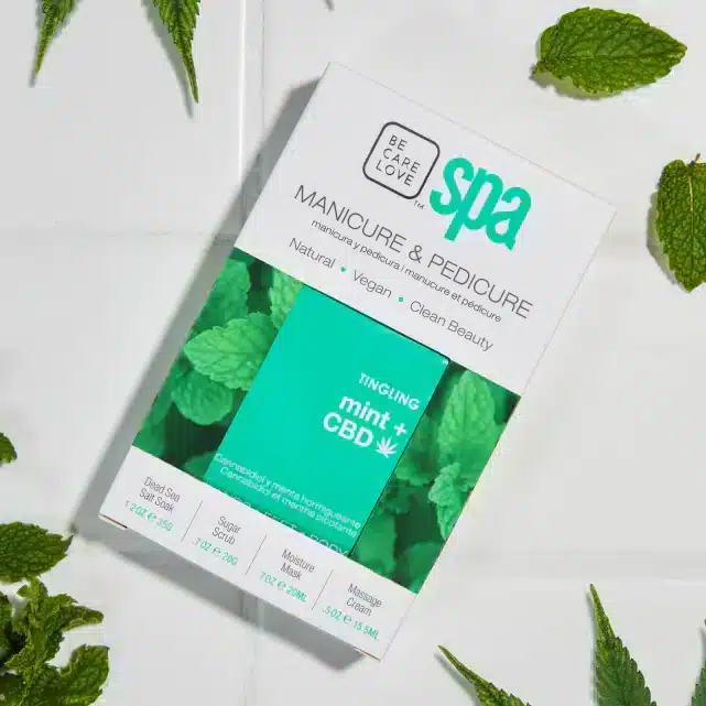 BCL Spa 4-Step Packette Box mit kühlender Minze und CBD für eine komplette Fußpflege in vier Schritten