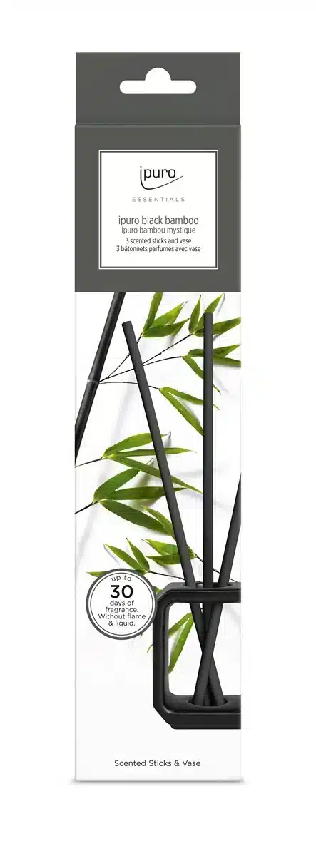 Nachfüllung Essentials Scented Stick Black Bamboo, Set mit 6 Duftstäbchen mit warmem Bambusduft