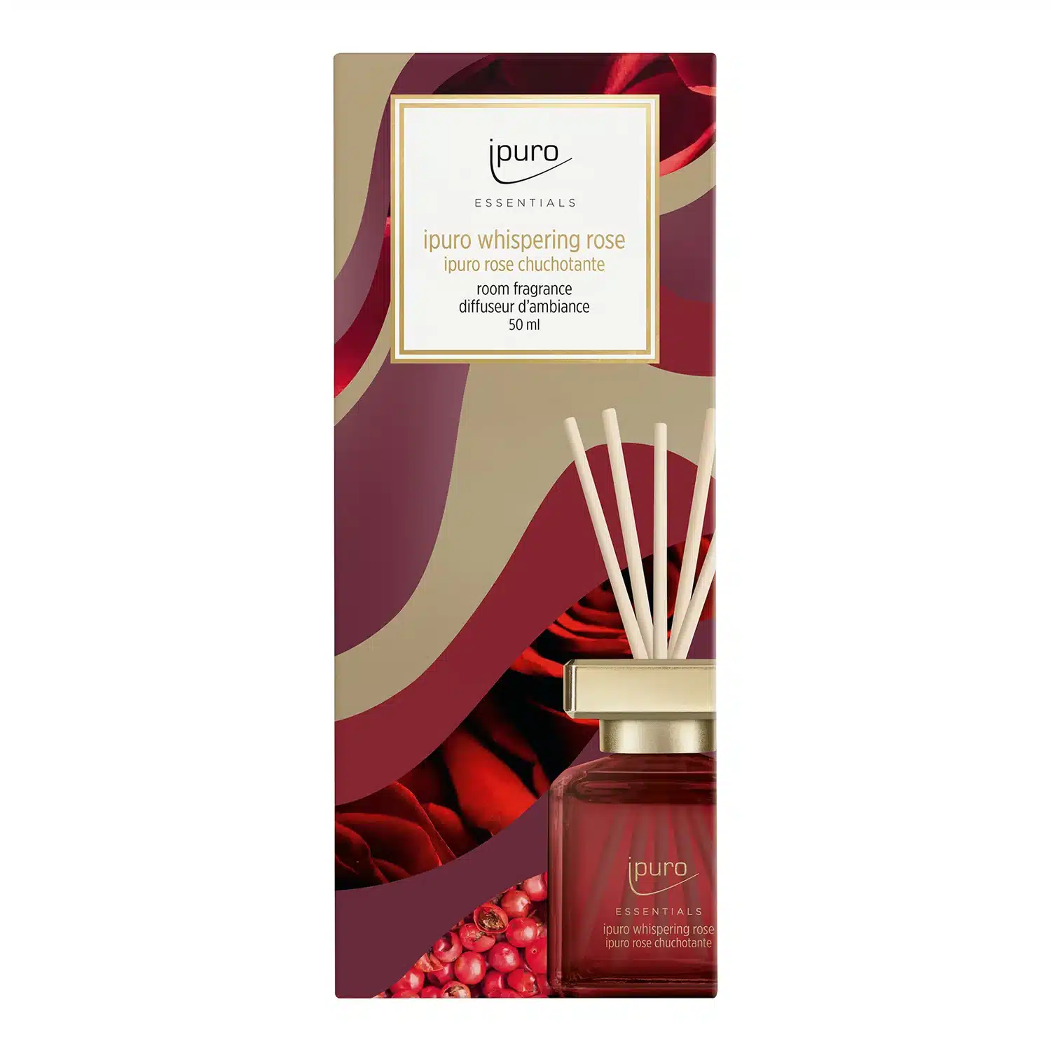 Essentials Whispering Rose Raumduft 100 ml mit sanftem Rosenduft für ein warmes Interieur