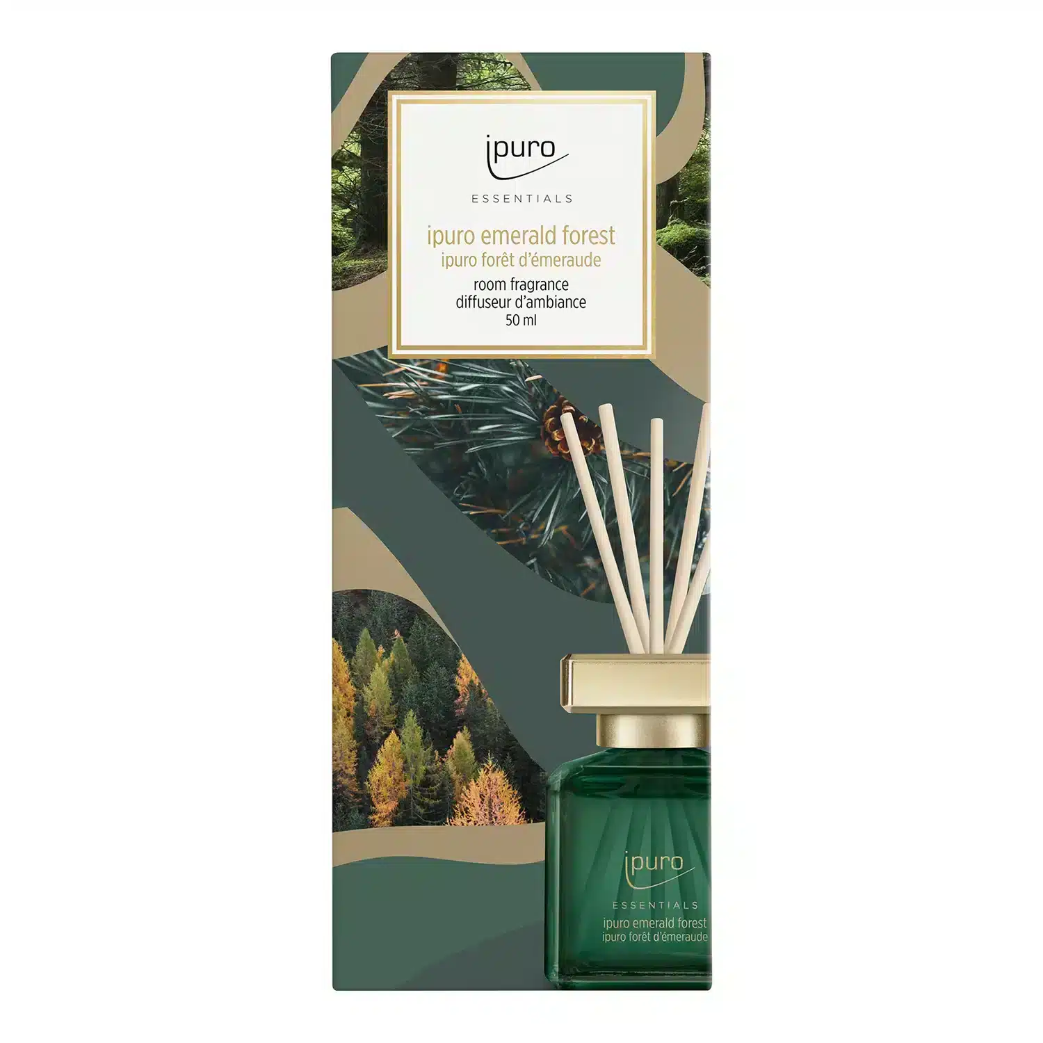Essentials Emerald Forest Raumduft 100 ml mit grünem Waldduft für eine natürliche Atmosphäre