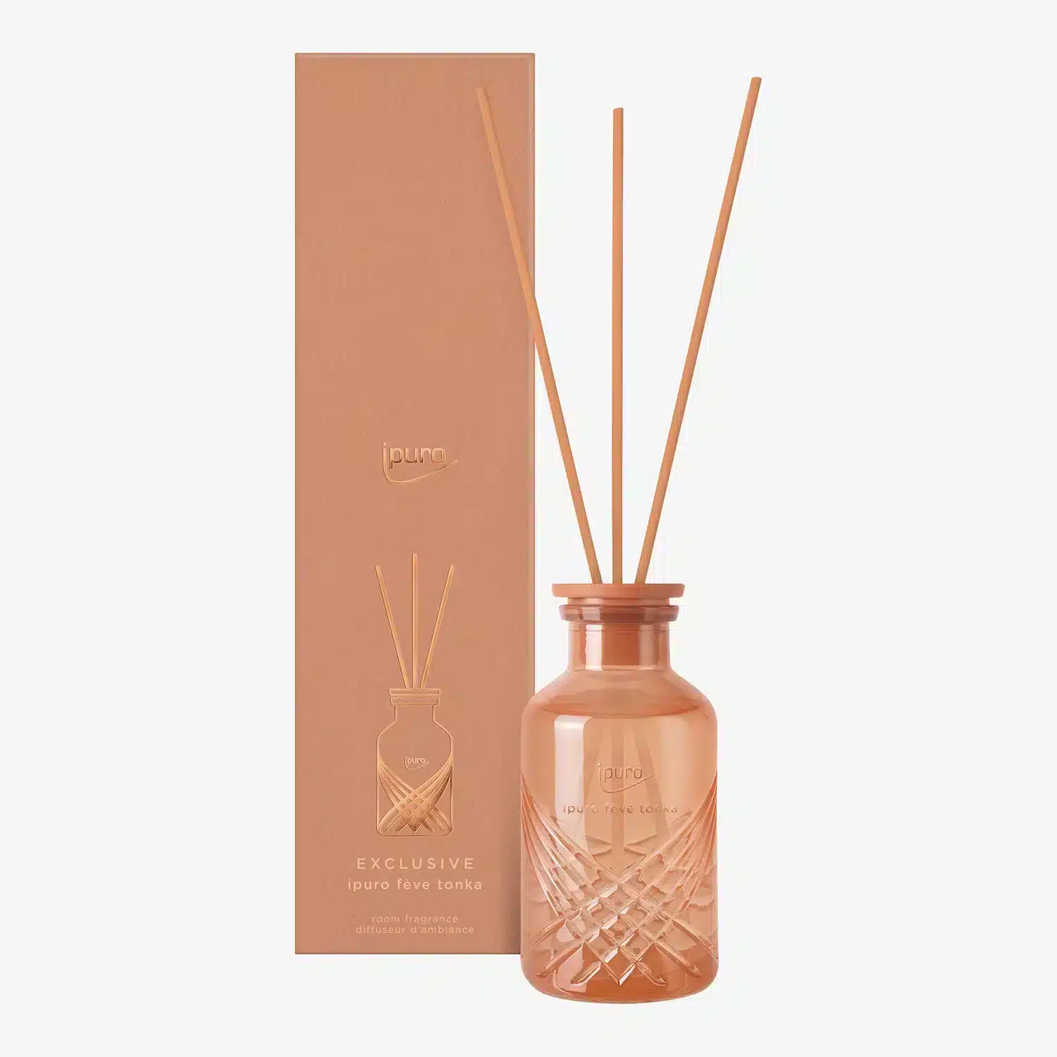 ipuro Exclusive fève tonka Raumduft 240ml mit Duftstäbchen für Zuhause
