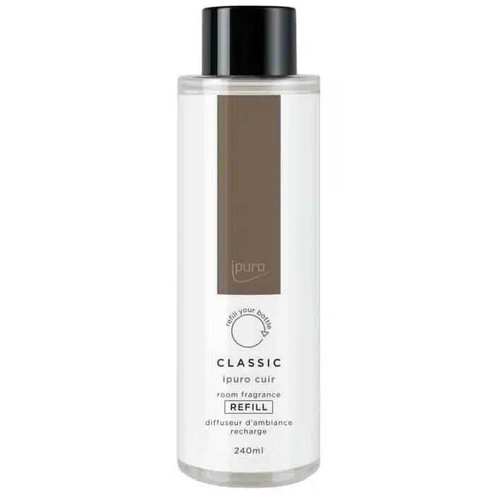 ipuro Classic cuir Nachfüllung 240ml für den Raumduft mit Duftstäbchen