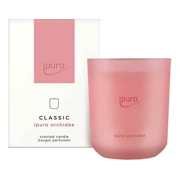 ipuro Classic orchidee Duftkerze 270g mit einem edlen, blumigen Orchideenduft