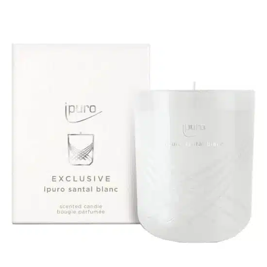 ipuro Exclusive santal blanc Duftkerze 270g für eine warme Atmosphäre im Zuhause