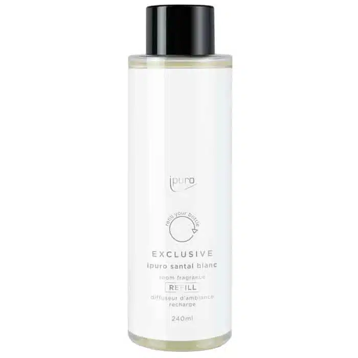 ipuro Exclusive Santal Blanc Nachfüllung 240 ml für einen warmen, holzigen Duft im Zuhause