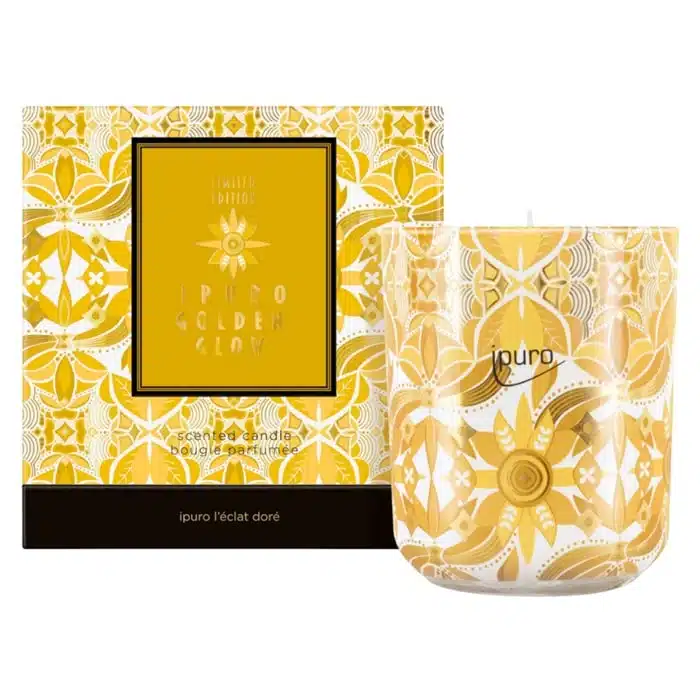 Limited Edition Golden Glow Duftkerze 270g für ein warmes, stimmungsvolles Leuchten im Zuhause