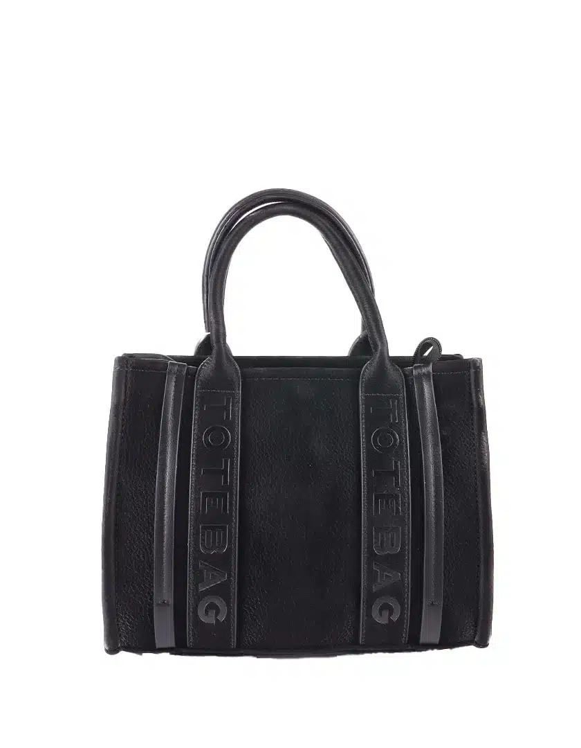 Schwarze Handtasche 'Tote Bag' aus Kunstleder von Giuliano, elegant und geräumig für jeden Anlass